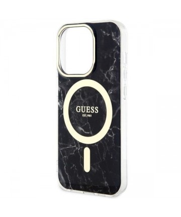 Guess GUHMP14LPCUMAK iPhone 14 Pro 6.1" black/black hardcase Marble MagSafe