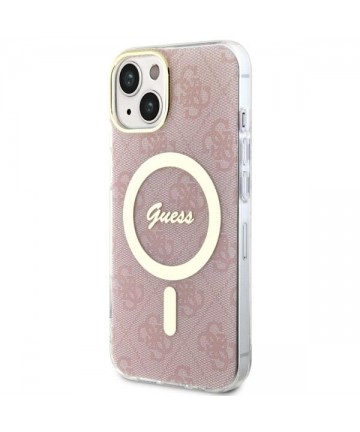 Guess GUHMP14MH4STP iPhone 14 Plus 6.7" pink/pink hardcase 4G MagSafe