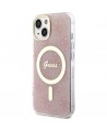Guess GUHMP14MH4STP iPhone 14 Plus 6.7" pink/pink hardcase 4G MagSafe