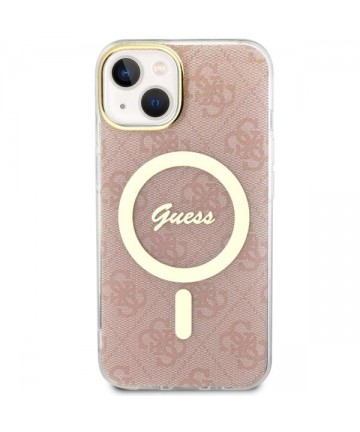 Guess GUHMP14MH4STP iPhone 14 Plus 6.7" pink/pink hardcase 4G MagSafe