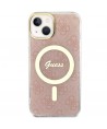 Guess GUHMP14MH4STP iPhone 14 Plus 6.7" pink/pink hardcase 4G MagSafe