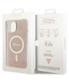 Guess GUHMP14MH4STP iPhone 14 Plus 6.7" pink/pink hardcase 4G MagSafe