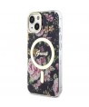 Guess GUHMP14MHCFWSK iPhone 14 Plus 6.7" black/black hardcase Flower MagSafe