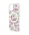 Guess GUHMP14MHCFWST iPhone 14 Plus 6.7" transparent hardcase Flower MagSafe