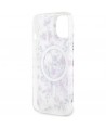 Guess GUHMP14MHCFWST iPhone 14 Plus 6.7" transparent hardcase Flower MagSafe