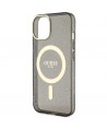 Guess GUHMP14MHCMCGK iPhone 14 Plus 6.7" black/black hardcase Glitter Gold MagSafe