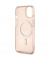 Guess GUHMP14MHCMCGP iPhone 14 Plus 6.7" pink/pink hardcase Glitter Gold MagSafe