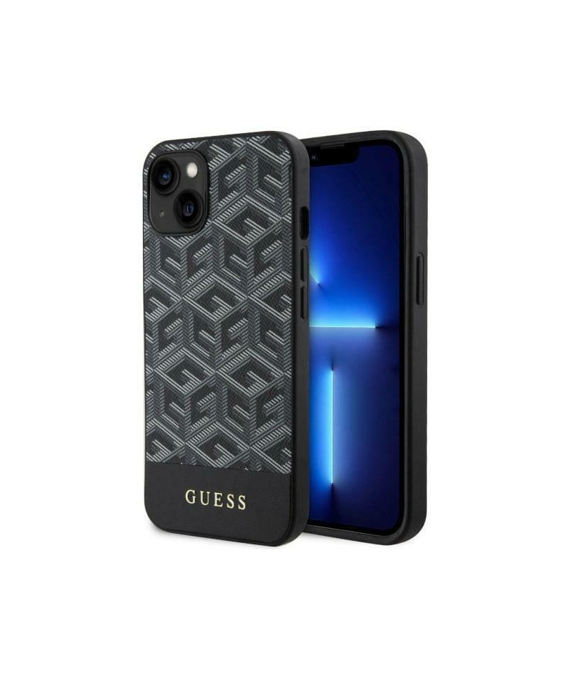 Guess GUHMP14MHGCFSEK iPhone 14 Plus 6.7" black/black hardcase GCube Stripes MagSafe