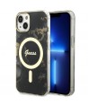 Guess GUHMP14MHTMRSK iPhone 14 Plus 6.7" black/black hardcase Golden Marble MagSafe