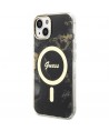 Guess GUHMP14MHTMRSK iPhone 14 Plus 6.7" black/black hardcase Golden Marble MagSafe