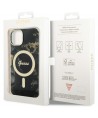 Guess GUHMP14MHTMRSK iPhone 14 Plus 6.7" black/black hardcase Golden Marble MagSafe