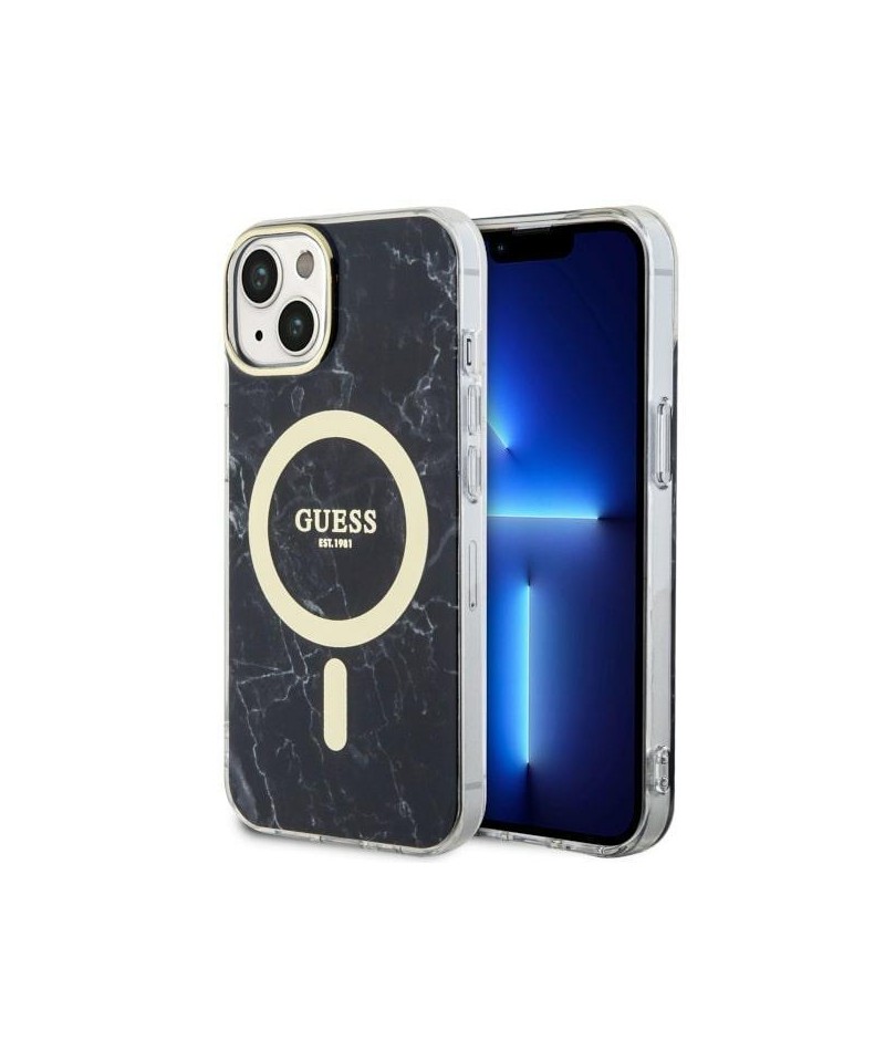 Guess GUHMP14MPCUMAK iPhone 14 Plus 6.7" black/black hardcase Marble MagSafe