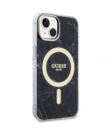 Guess GUHMP14MPCUMAK iPhone 14 Plus 6.7" black/black hardcase Marble MagSafe