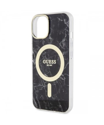 Guess GUHMP14MPCUMAK iPhone 14 Plus 6.7" black/black hardcase Marble MagSafe