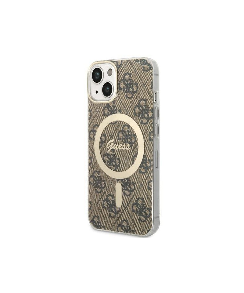 Guess 4G MagSafe case for iPhone 14 - brown