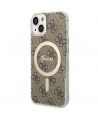Guess 4G MagSafe case for iPhone 14 - brown