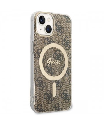 Guess 4G MagSafe case for iPhone 14 - brown