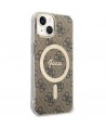 Guess 4G MagSafe case for iPhone 14 - brown