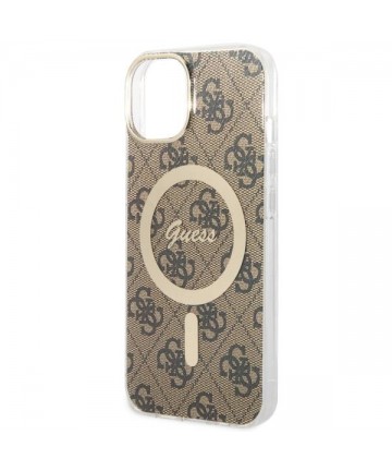 Guess 4G MagSafe case for iPhone 14 - brown