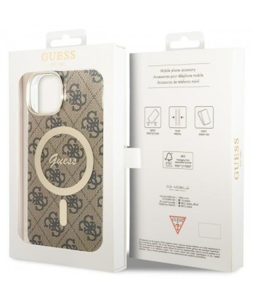 Guess 4G MagSafe case for iPhone 14 - brown
