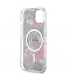 Guess Flower MagSafe case for iPhone 14 - green