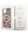 Guess Flower MagSafe case for iPhone 14 - green
