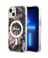 Guess Flower MagSafe case for iPhone 14 - black