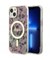 Guess Flower MagSafe case for iPhone 14 - pink