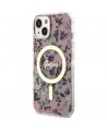 Guess Flower MagSafe case for iPhone 14 - pink