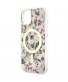 Guess Flower MagSafe case for iPhone 14 - pink