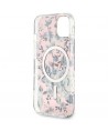 Guess Flower MagSafe case for iPhone 14 - pink