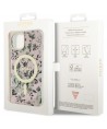 Guess Flower MagSafe case for iPhone 14 - pink