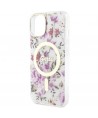 Guess Flower MagSafe case for iPhone 14 - transparent