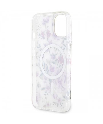 Guess Flower MagSafe case for iPhone 14 - transparent