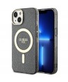Guess Glitter Gold MagSafe case for iPhone 14 - black