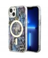 Guess Leopard MagSafe case for iPhone 14 - blue