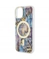 Guess Leopard MagSafe case for iPhone 14 - blue