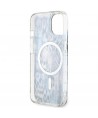 Guess Leopard MagSafe case for iPhone 14 - blue