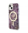 Guess Leopard MagSafe case for iPhone 14 - pink