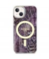 Guess Leopard MagSafe case for iPhone 14 - pink