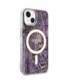Guess Leopard MagSafe case for iPhone 14 - pink