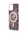 Guess Leopard MagSafe case for iPhone 14 - pink