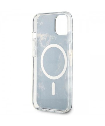 Guess GUHMP14SHTMRSK iPhone 14 6.1" black/black hardcase Golden Marble MagSafe