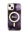 Guess GUHMP14SHTMRSU iPhone 14 6.1" purple/purple hardcase Golden Marble MagSafe