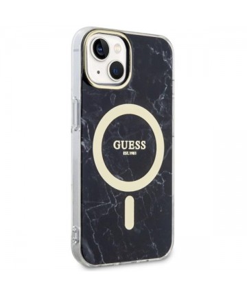 Guess GUHMP14SPCUMAK iPhone 14 6.1" black/black hardcase Marble MagSafe
