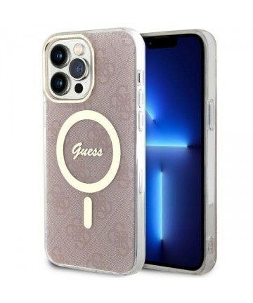 Guess 4G MagSafe case for iPhone 14 Pro Max - pink
