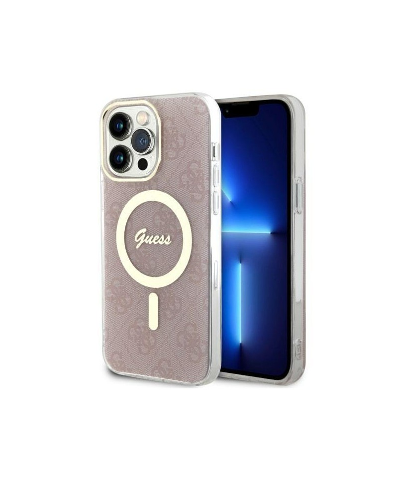 Guess 4G MagSafe case for iPhone 14 Pro Max - pink