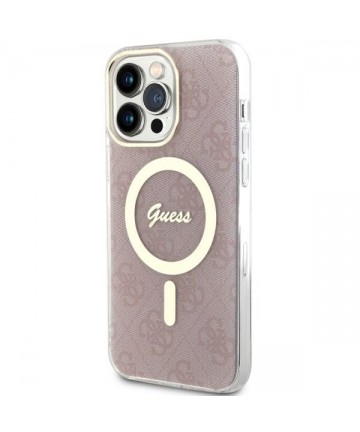 Guess 4G MagSafe case for iPhone 14 Pro Max - pink