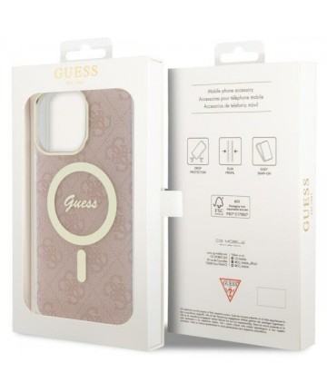 Guess 4G MagSafe case for iPhone 14 Pro Max - pink