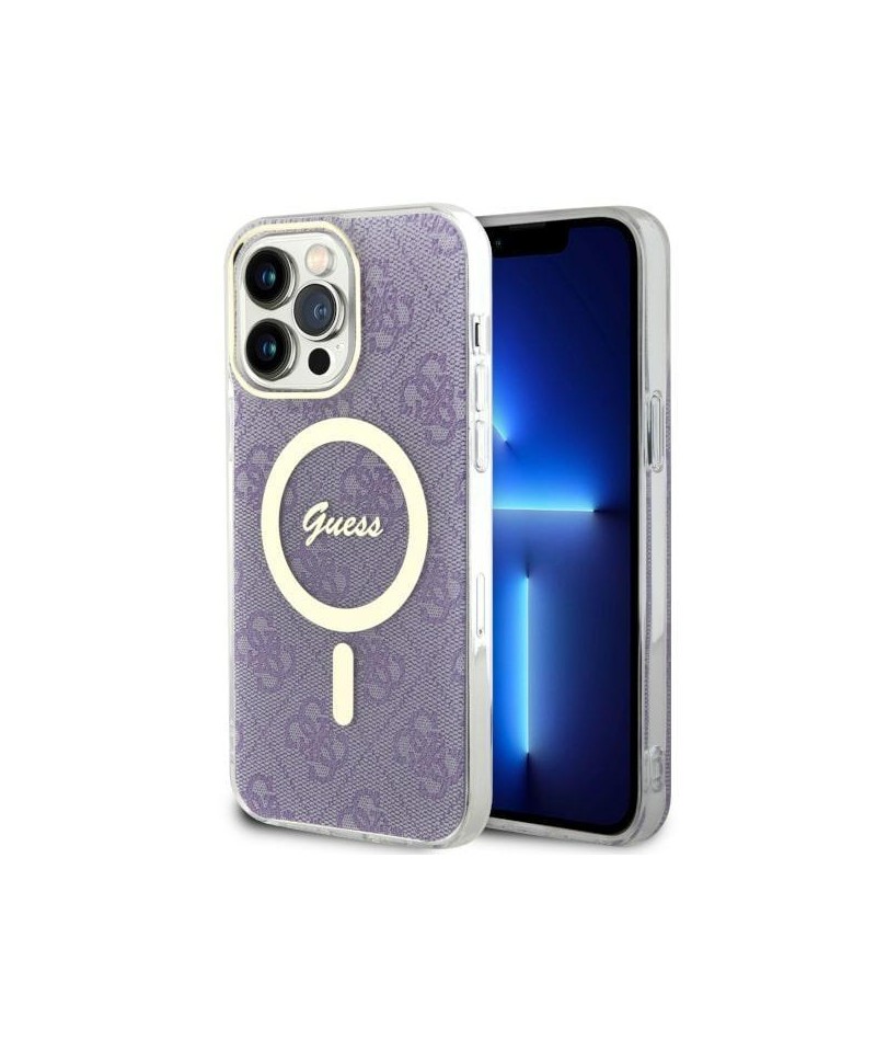 Guess GUHMP14XH4STU iPhone 14 Pro Max 6.7" purple/purple hardcase 4G MagSafe